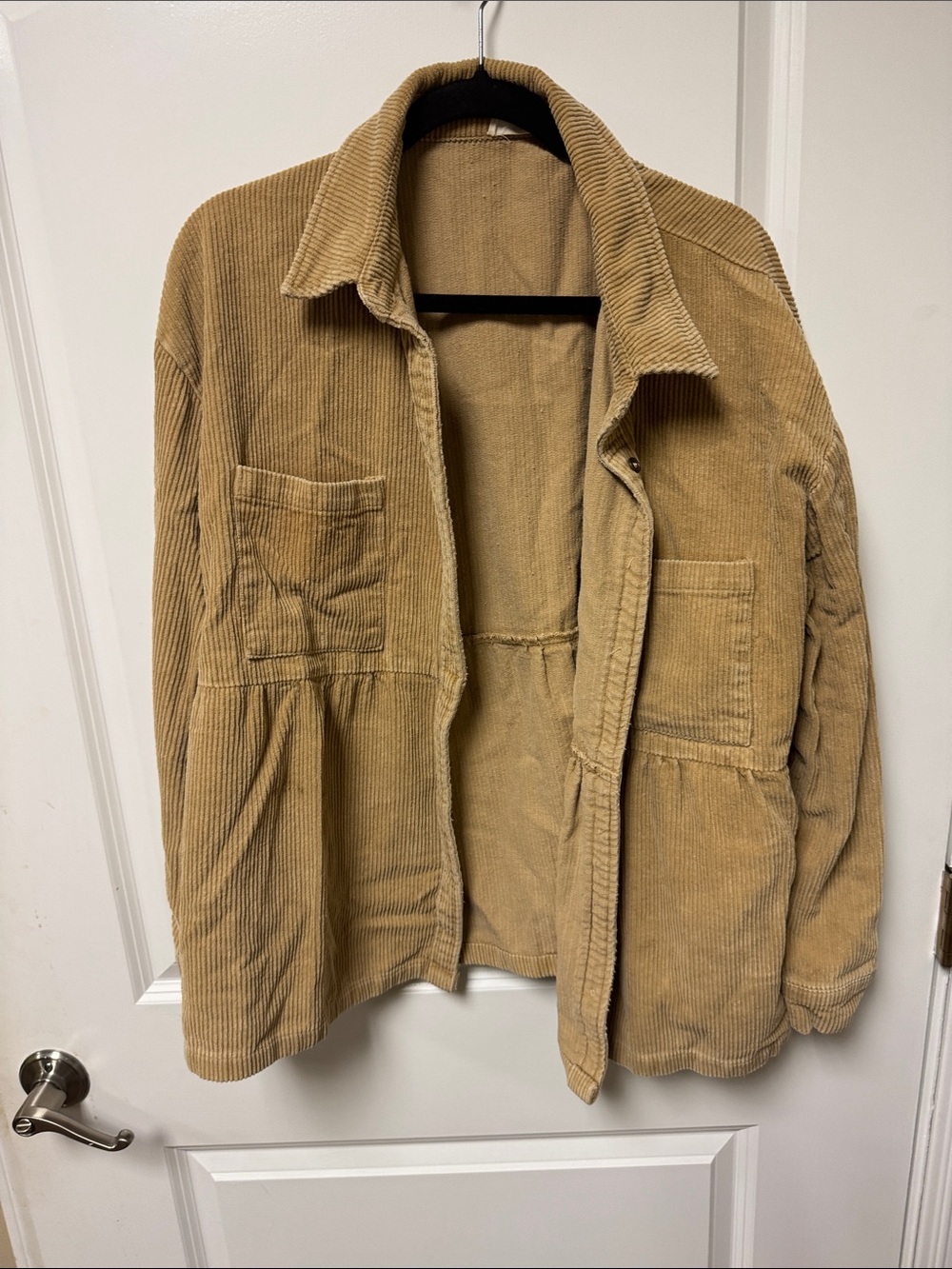 eesome Tan Corduroy Utility Jacket